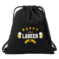 Happy Labeer Day Drawstring Bag
