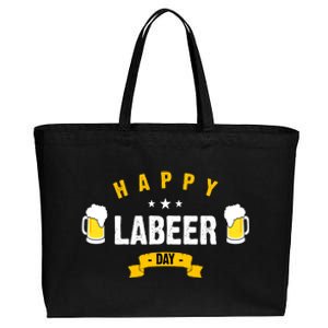 Happy Labeer Day Cotton Canvas Jumbo Tote