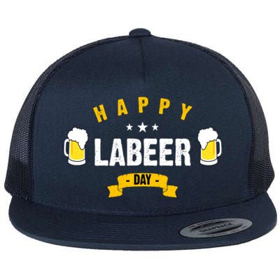 Happy Labeer Day Flat Bill Trucker Hat