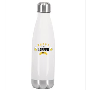 Happy Labeer Day Stainless Steel Insulated Water Bottle