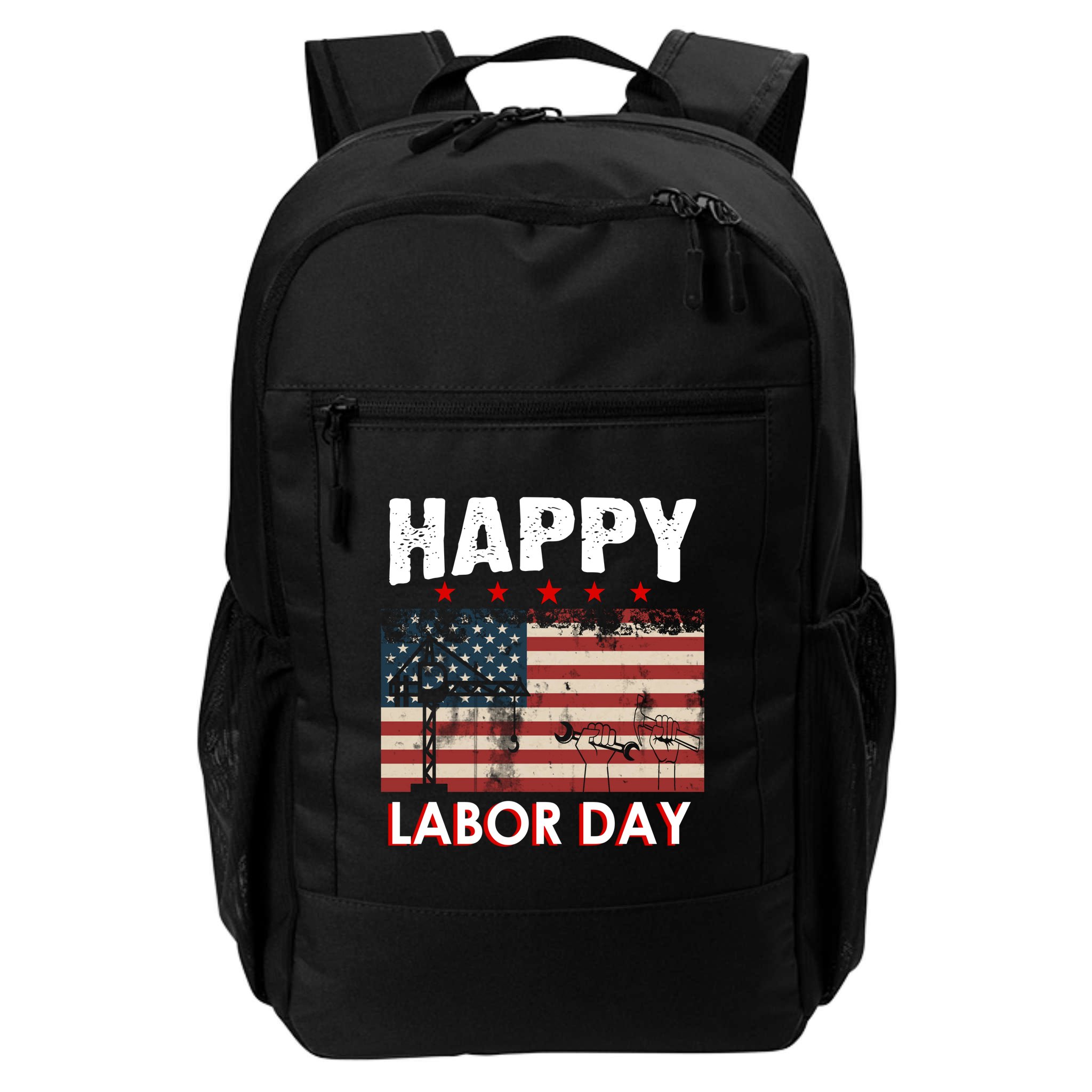 Happy Labor Day American Workers Flag Backpack
