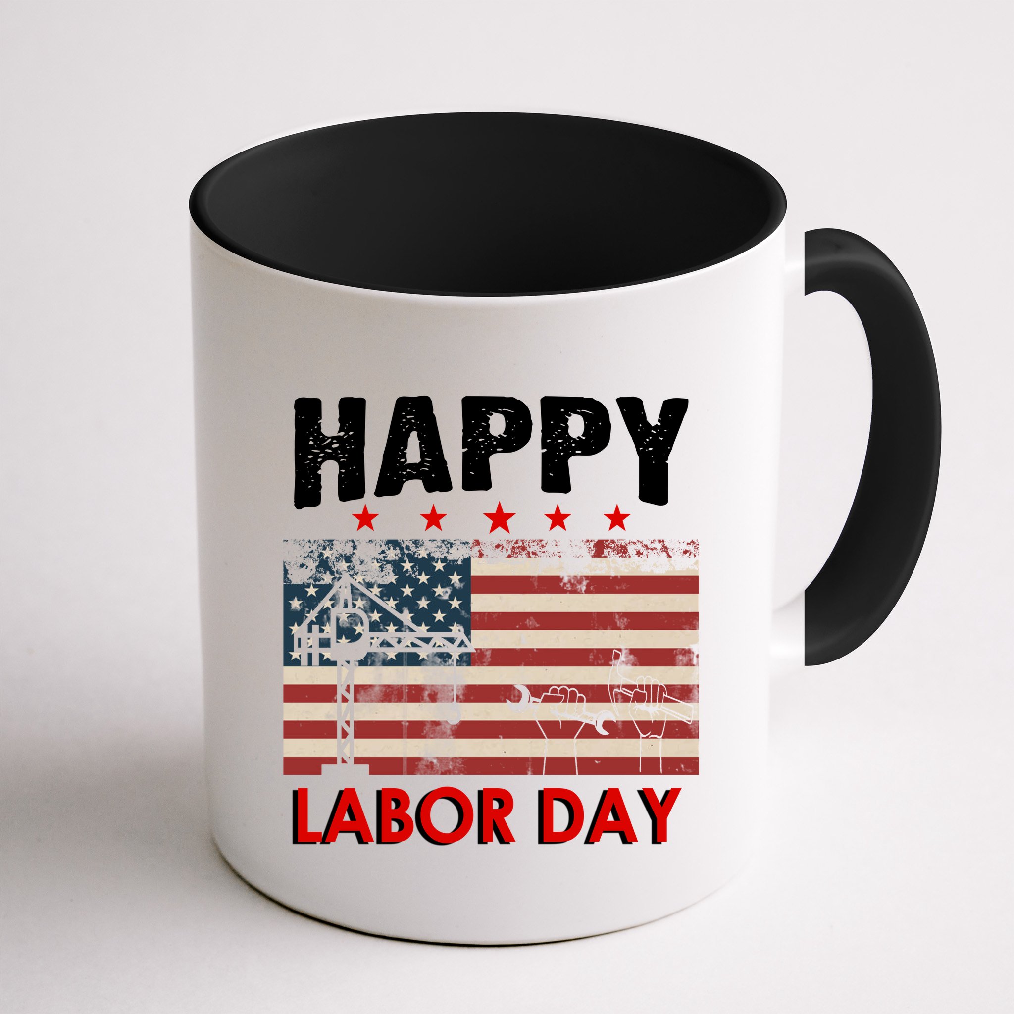 Happy Labor Day American Workers Flag Mug