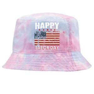 Happy Labor Day American Workers Flag Tie-Dyed Bucket Hat