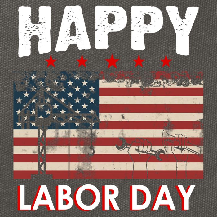 Happy Labor Day American Workers Flag Cotton Canvas Backpack
