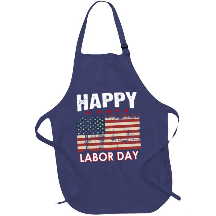 Happy Labor Day American Workers Flag Apron