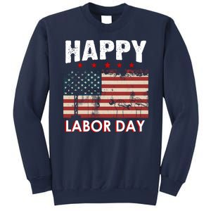 Happy Labor Day American Workers Flag Sweatshirt