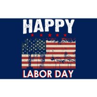 Happy Labor Day American Workers Flag Bumper Sticker