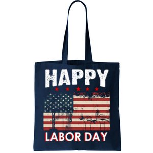 Happy Labor Day American Workers Flag Tote Bag