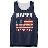 Happy Labor Day American Workers Flag Mesh Reversible Basketball Jersey Tank