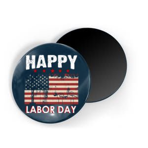 Happy Labor Day American Workers Flag Magnet