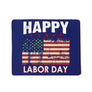 Happy Labor Day American Workers Flag Mousepad