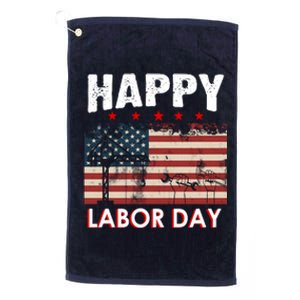 Happy Labor Day American Workers Flag Platinum Collection Golf Towel