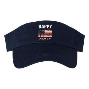 Happy Labor Day American Workers Flag Valucap Bio-Washed Visor