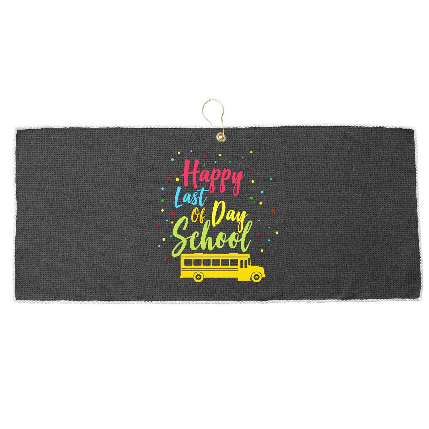 Happy Last Day of School Large Microfiber Waffle Golf Towel