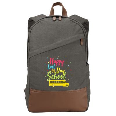 Happy Last Day of School Cotton Canvas Backpack
