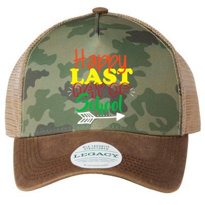 Happy Last Day of School Arrow Legacy Tie Dye Trucker Hat