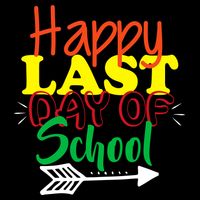 Happy Last Day of School Arrow Cropped Pullover Crew