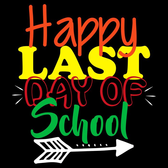 Happy Last Day of School Arrow Cropped Pullover Crew