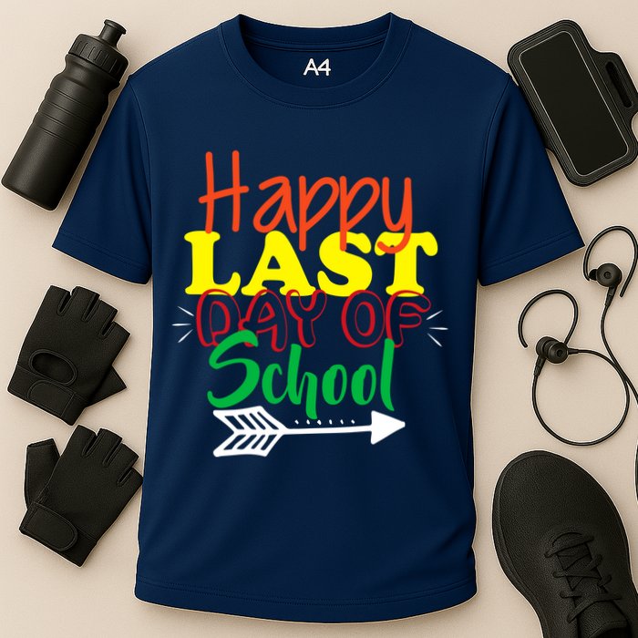 Happy Last Day of School Arrow Cooling Performance Crew T-Shirt