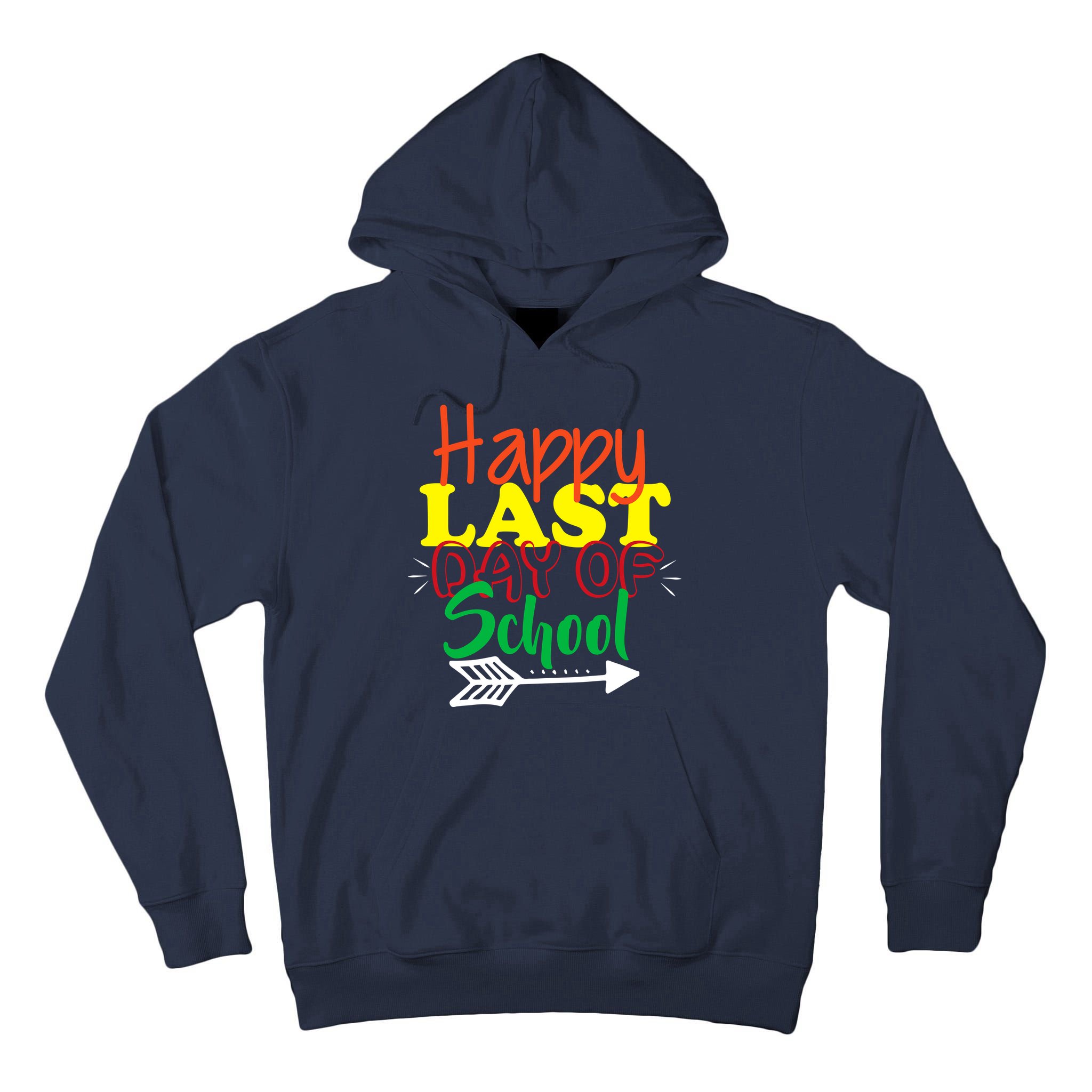 Happy Last Day of School Arrow Tall Hoodie