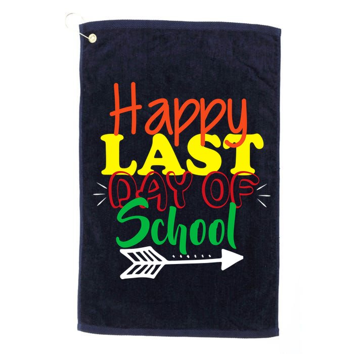 Happy Last Day of School Arrow Golf Towel