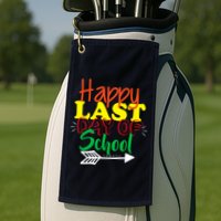 Happy Last Day of School Arrow Golf Towel