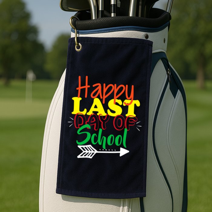 Happy Last Day of School Arrow Golf Towel