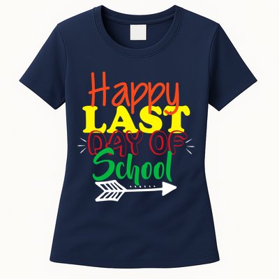 Happy Last Day of School Arrow Womens T-Shirt