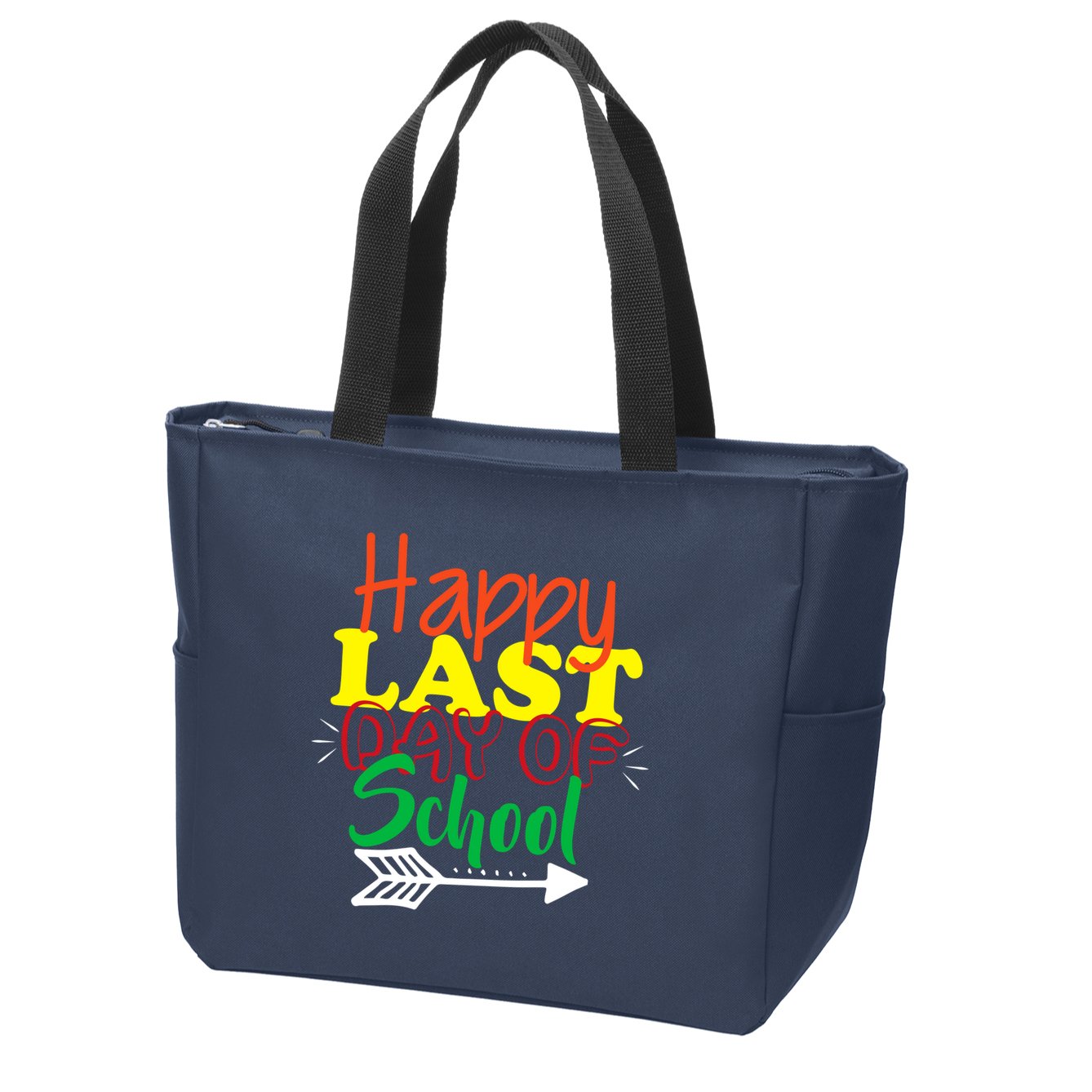 Happy Last Day of School Arrow Zip Tote Bag