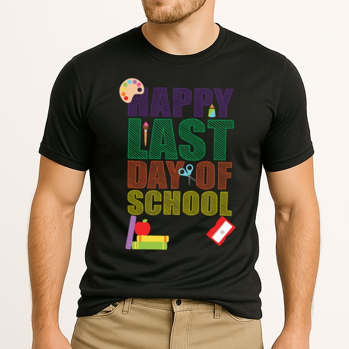 Happy Last Day of School Arts and Crafts Cooling Performance Crew T-Shirt