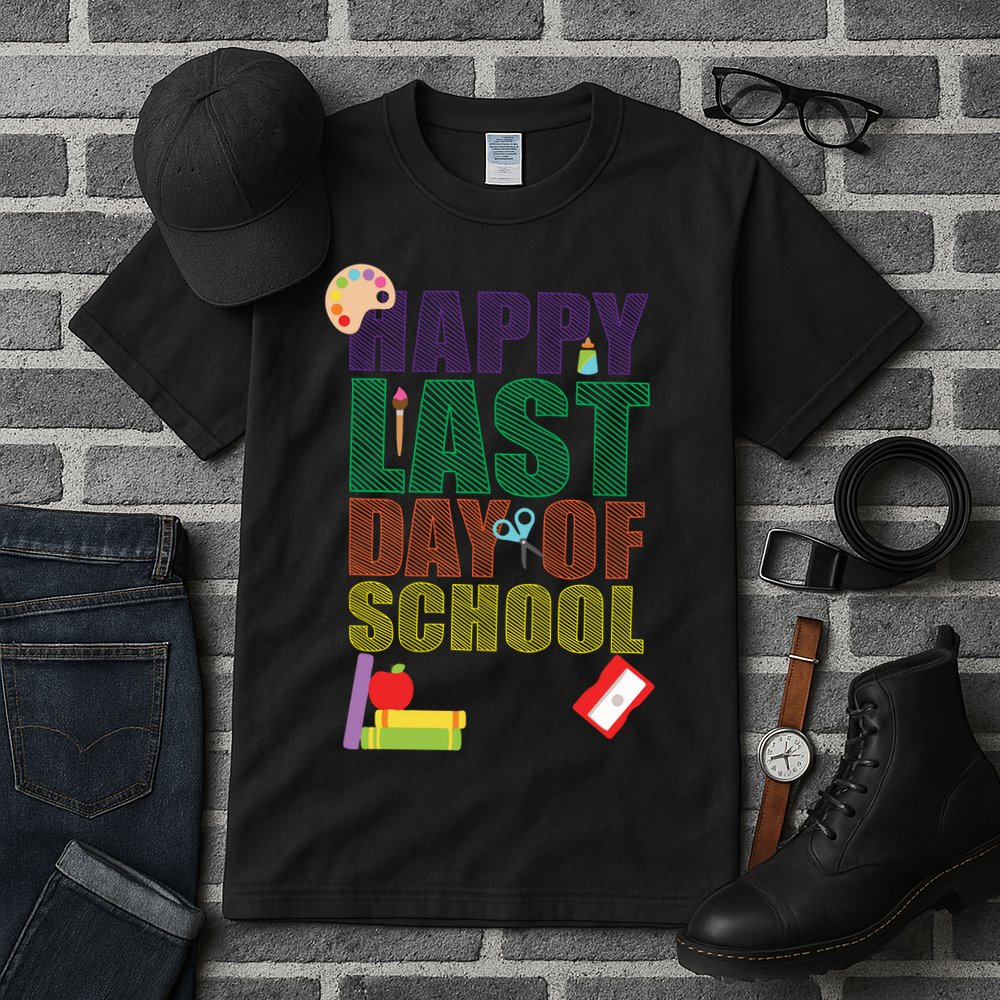 Happy Last Day of School Arts and Crafts Tall T-Shirt