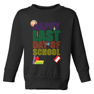 Happy Last Day of School Arts and Crafts Toddler Sweatshirt