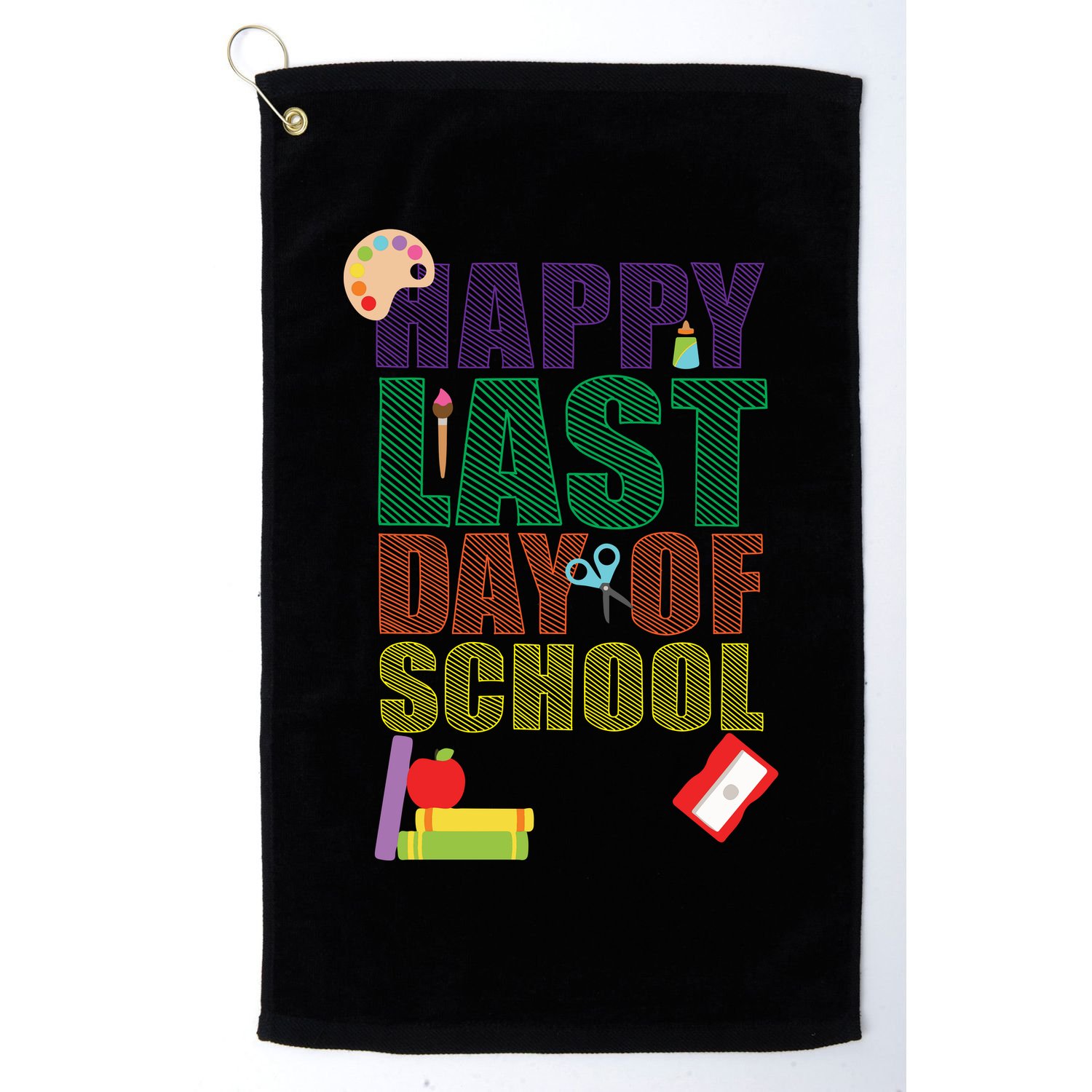 Happy Last Day of School Arts and Crafts Golf Towel