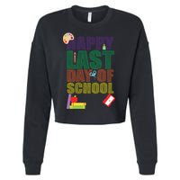 Happy Last Day of School Arts and Crafts Cropped Pullover Crew