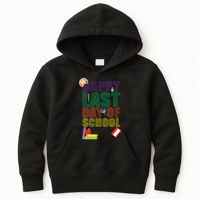 Happy Last Day of School Arts and Crafts Kids Hoodie