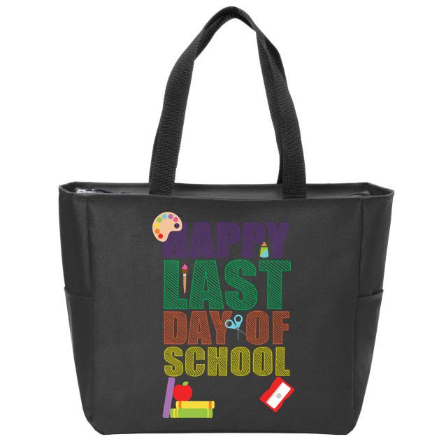 Happy Last Day of School Arts and Crafts Zip Tote Bag