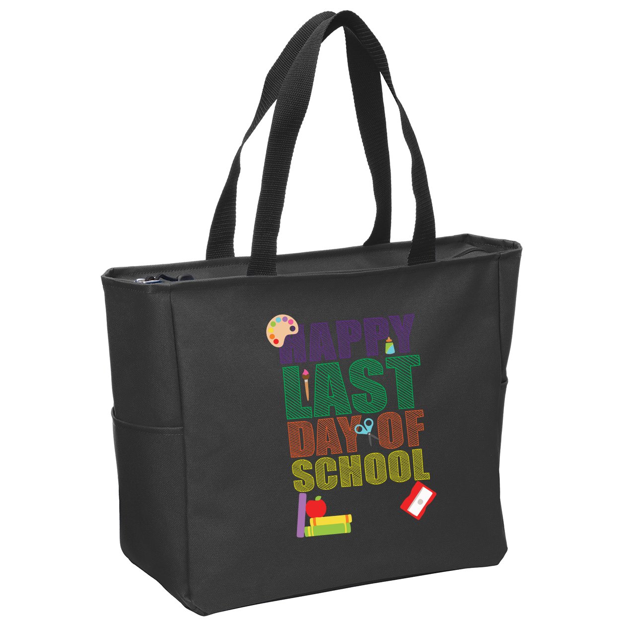 Happy Last Day of School Arts and Crafts Zip Tote Bag