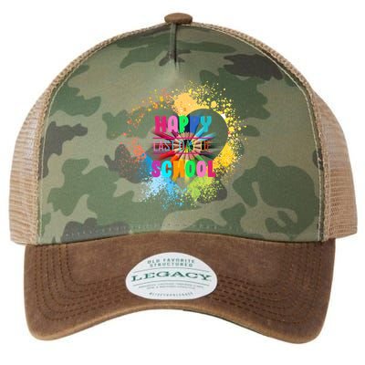 Happy Last Day Of School Colors Of Heart Legacy Tie Dye Trucker Hat