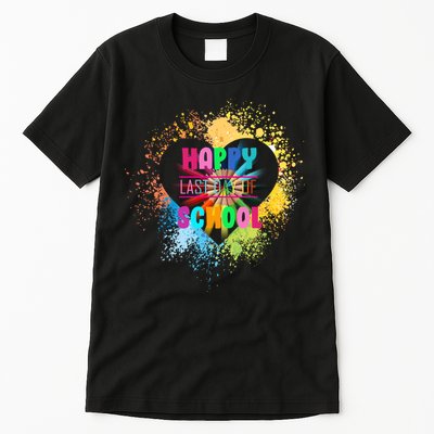 Happy Last Day Of School Colors Of Heart Tall T-Shirt