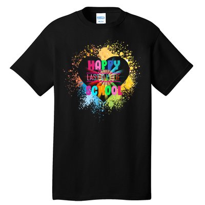 Happy Last Day Of School Colors Of Heart Tall T-Shirt