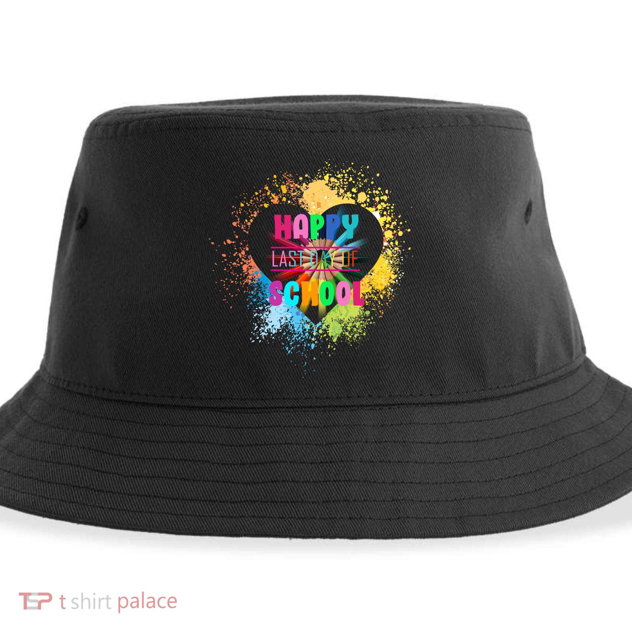 Happy Last Day Of School Colors Of Heart Sustainable Bucket Hat