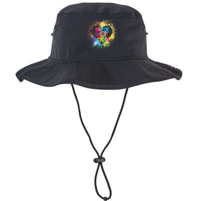 Happy Last Day Of School Colors Of Heart Bucket Hat