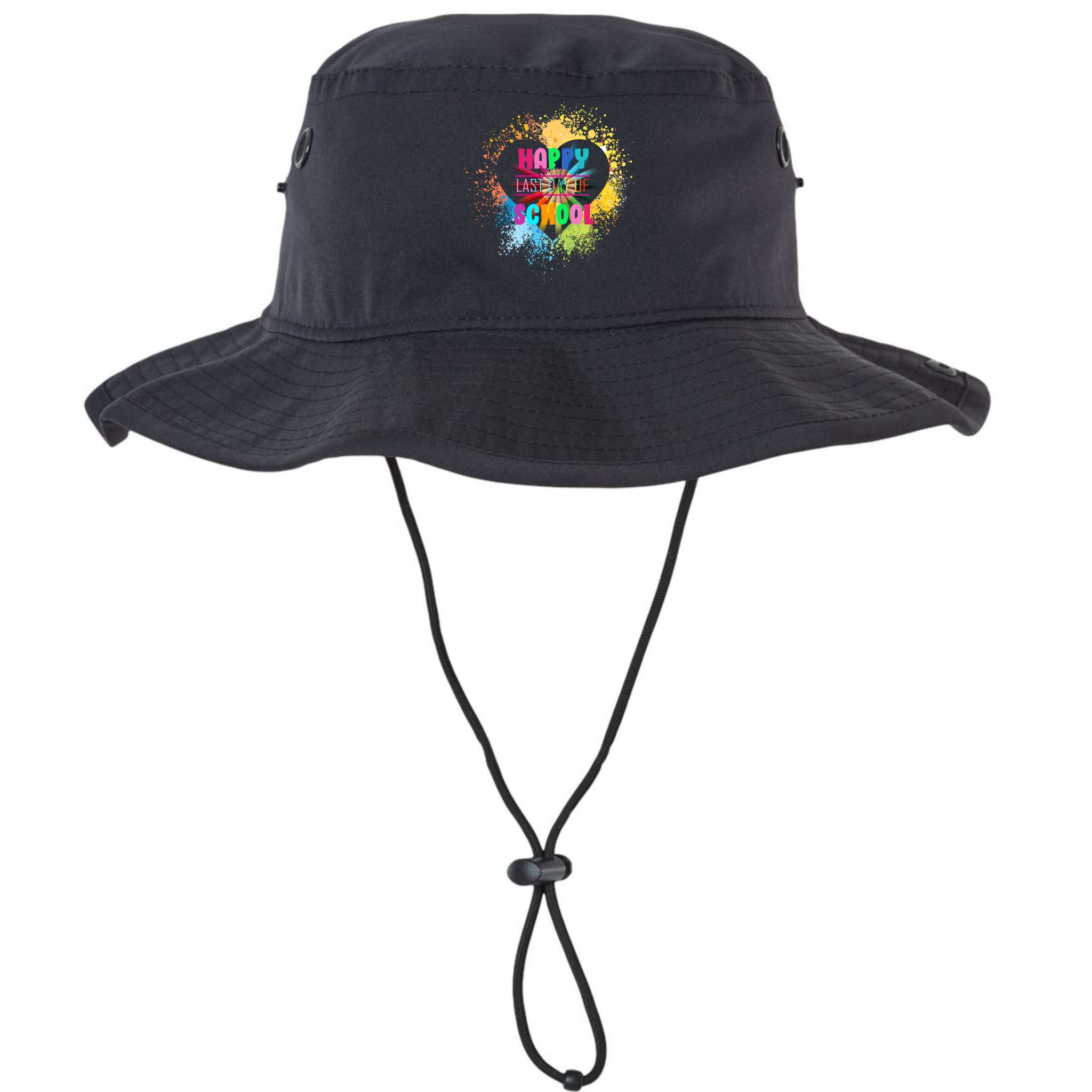 Happy Last Day Of School Colors Of Heart Bucket Hat