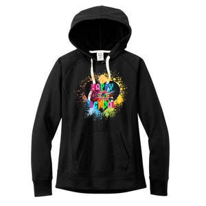 Happy Last Day Of School Colors Of Heart Women's Fleece Hoodie