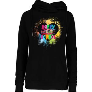 Happy Last Day Of School Colors Of Heart Womens Funnel Neck Pullover Hood