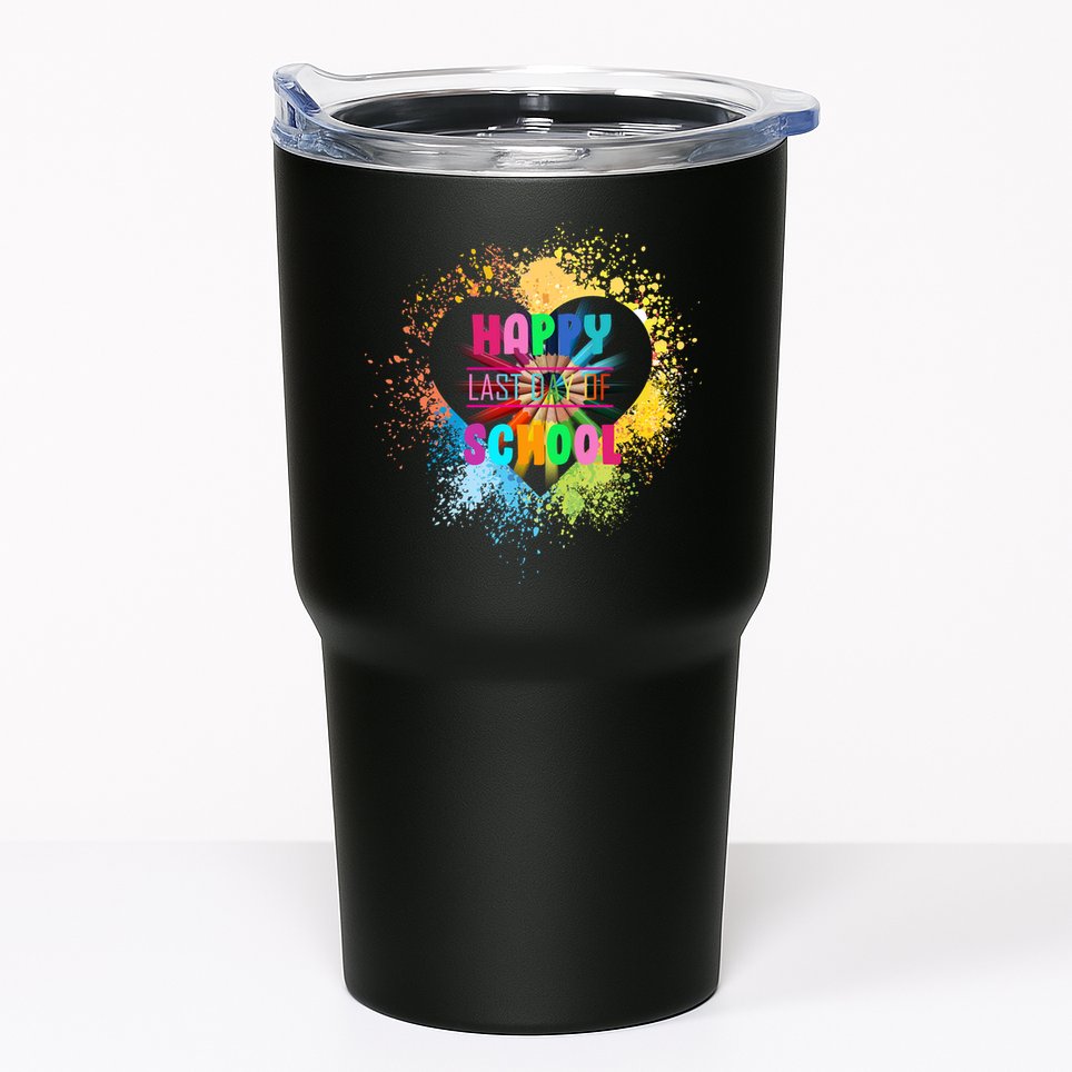 Happy Last Day Of School Colors Of Heart Tumbler