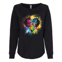 Happy Last Day Of School Colors Of Heart Womens California Wash Sweatshirt