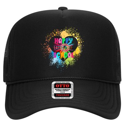Happy Last Day Of School Colors Of Heart Trucker Hat