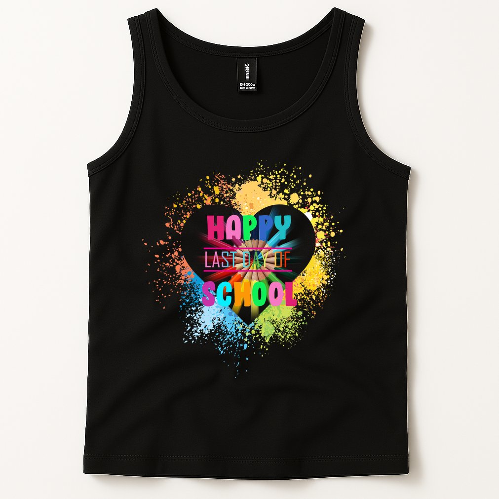 Happy Last Day Of School Colors Of Heart Tank Top
