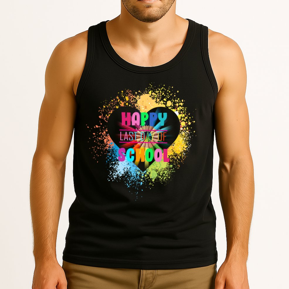 Happy Last Day Of School Colors Of Heart Tank Top